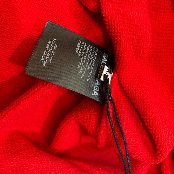 Balenciaga Logo Print Hoodie Red (XXS) - Picture 2 of 4